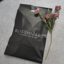 Load image into Gallery viewer, biodegradable custom printed matte hand black poly mailer shipping bag