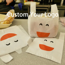 Load image into Gallery viewer, Custom Printed Plastic T Shirt Bags easy open system Shopping Bag