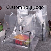 Load image into Gallery viewer, Custom ins gift cosmetics packaging shopping bag transparent pvc tote bag