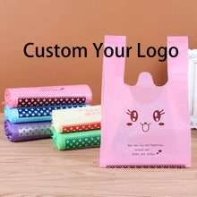 Load image into Gallery viewer, custom shopping bags t shirt custom plastic bag fancy shopping bag
