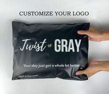 Load image into Gallery viewer, Eco Friendly 100 Customize Your LOGO Black Poly Mailing Bag ,Biodegradable Shipping Bags, Courier Bags,Mailer Bag