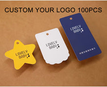 Load image into Gallery viewer, Custom die cutting tshirt hang tags clothes tag for clothing
