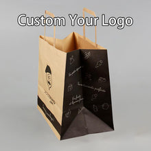 Load image into Gallery viewer, Cake Kraft Carry Paper Bag Custom Food Grade Eco Packaging Wedding