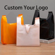 Load image into Gallery viewer, custom shopping bags t shirt custom plastic bag fancy shopping bag