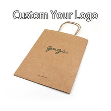 Load image into Gallery viewer, Printed Boutique Gift Packaging Customized Commercial Bags Kraft Paper