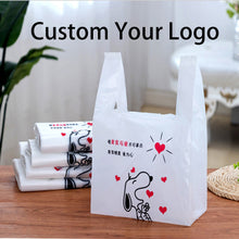 Load image into Gallery viewer, Custom Printed Plastic T Shirt Bags easy open system Shopping Bag