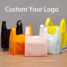 Load image into Gallery viewer, custom shopping bags t shirt custom plastic bag fancy shopping bag