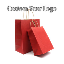 Load image into Gallery viewer, Kraft Shopping Gift Packaging Personalized Print Paper Bag With Handle