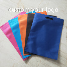 Load image into Gallery viewer, Thermocompression Printing Plain Top Handle Die Cut Bag Carry Bag Non Woven