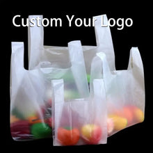 Load image into Gallery viewer, Cornstarch biodegradable t shirt carry custom eco friendly shopping