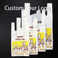 Load image into Gallery viewer, Cornstarch biodegradable t shirt carry custom eco friendly shopping