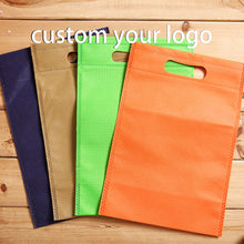 Load image into Gallery viewer, Custom Patterns Print Eco Friendly Die Cut Shopping Non-Woven Bags