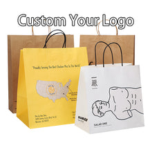 Load image into Gallery viewer, Custom Printed Brown Kraft Shopping Paper Bag With Handles