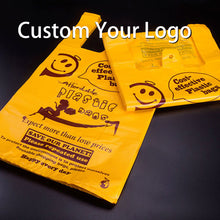 Load image into Gallery viewer, 100% Biodegradable Compostable Eco-Friendly Carry Plastic T-shirt Bags For Supermarket