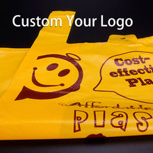 Load image into Gallery viewer, 100% Biodegradable Compostable Eco-Friendly Carry Plastic T-shirt Bags For Supermarket
