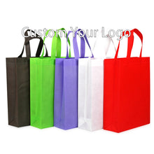 Load image into Gallery viewer, Eco Custom Logo Printed Reusable Non Woven Fabric Carry Tote Grocery Shopping Bags