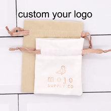 Load image into Gallery viewer, custom logo gift pouch drawstring velvet flannel Jewelry Pouch bag