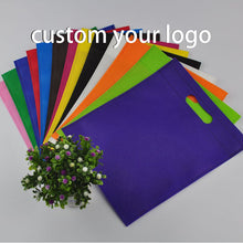 Load image into Gallery viewer, Custom Patterns Print Eco Friendly Die Cut Shopping Non-Woven Bags