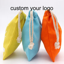Load image into Gallery viewer, custom logo gift pouch drawstring velvet flannel Jewelry Pouch bag
