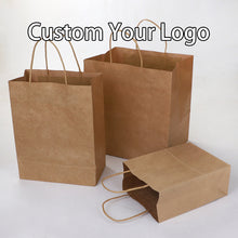 Load image into Gallery viewer, Shopping Paper Bag Clothing Shoe Packaging Gift Paper Bag Kraft Paper