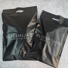 Load image into Gallery viewer, biodegradable custom printed matte hand black poly mailer shipping bag