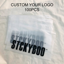 Load image into Gallery viewer, Custom Matte Frosted Plastic Packaging Zipper Bags, T Shirt Swimwear