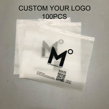 Load image into Gallery viewer, Custom Matte Frosted Plastic Packaging Zipper Bags, T Shirt Swimwear