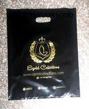 Load image into Gallery viewer, Custom Print Logo Design LDPE/HDPE handle plasticdie cut shopping bag