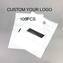 Load image into Gallery viewer, Custom seize LDPE die cut handle plastic retail shopping bags