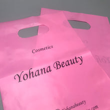 Load image into Gallery viewer, Colorful Custom Printed Logo LDPE Cut Handle Plastic Shopping Tote Bag