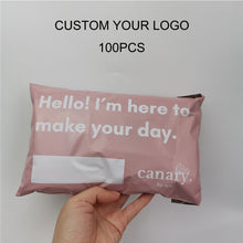 Load image into Gallery viewer, biodegradable custom logo matte shipping bag white poly mailers