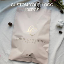 Load image into Gallery viewer, Custom biodegradable transport plastic environmental Beige mailing bag
