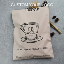 Load image into Gallery viewer, Custom biodegradable transport plastic environmental Beige mailing bag