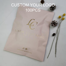Load image into Gallery viewer, Custom biodegradable transport plastic environmental Beige mailing bag