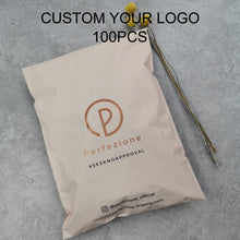 Load image into Gallery viewer, Custom biodegradable transport plastic environmental Beige mailing bag