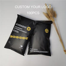 Load image into Gallery viewer, eco friendly pink poly mailer couriercosmetics eyecourier bag envelope