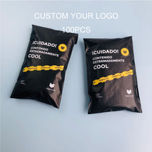 Load image into Gallery viewer, eco friendly pink poly mailer couriercosmetics eyecourier bag envelope