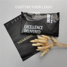 Load image into Gallery viewer, eco friendly pink poly mailer couriercosmetics eyecourier bag envelope