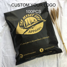 Load image into Gallery viewer, biodegradable custom print matte black plastic poly mailing bag