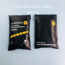 Load image into Gallery viewer, eco friendly pink poly mailer couriercosmetics eyecourier bag envelope