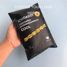 Load image into Gallery viewer, eco friendly pink poly mailer couriercosmetics eyecourier bag envelope