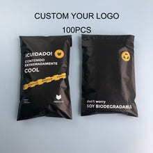 Load image into Gallery viewer, eco friendly pink poly mailer couriercosmetics eyecourier bag envelope