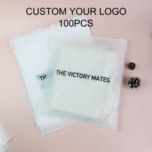 Load image into Gallery viewer, Biodegradable custom frosted zipperplastic clothing packaging bag