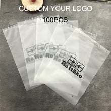 Load image into Gallery viewer, Zip Lock Frosted Plastic Slider PVC Zipper Pack Swimwear Cosmetic Bag