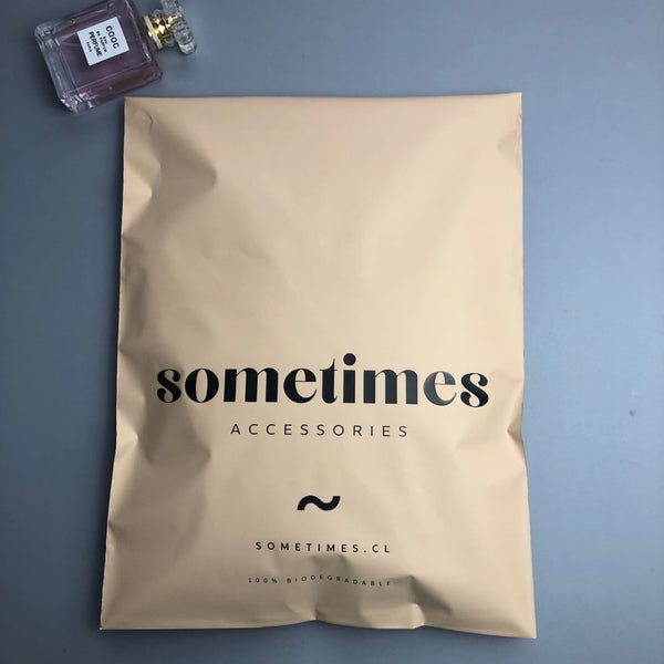 The new beige low MOQ biodegradable mailing bag with color printing