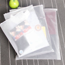 Load image into Gallery viewer, recycled pouches frosted plastic zippers lock clothing packing bag
