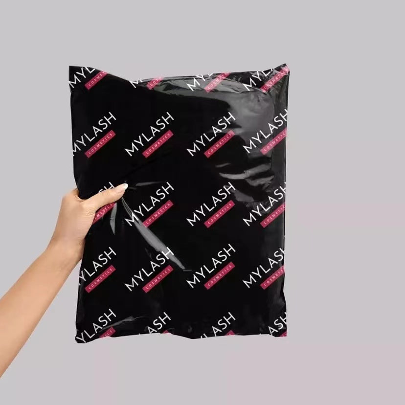 Customize 30x40cm  balck mail bag print logo