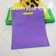 Load image into Gallery viewer, Custom Logo Design Printed Color Size tote non woven die cut bag
