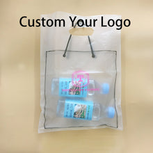 Load image into Gallery viewer, Beautiful plastic PVC beach bag clear travel cosmetic bags

