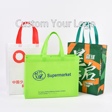 Load image into Gallery viewer, Cheap tote custom printed recyclable non woven shopping bags with logo
